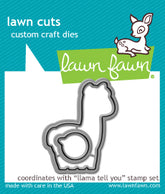 Lawn Fawn Llama tell you - lawn cuts