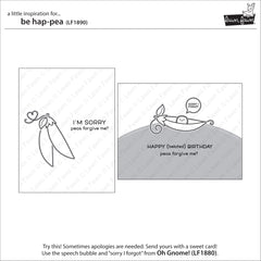 Lawn Fawn Be Hap-Pea Stamp