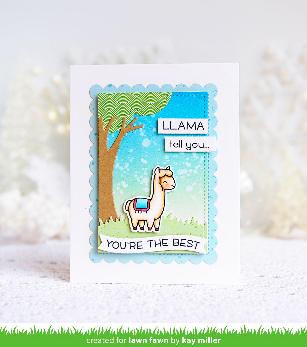 Lawn Fawn Llama vertelt je - grasmaaisels