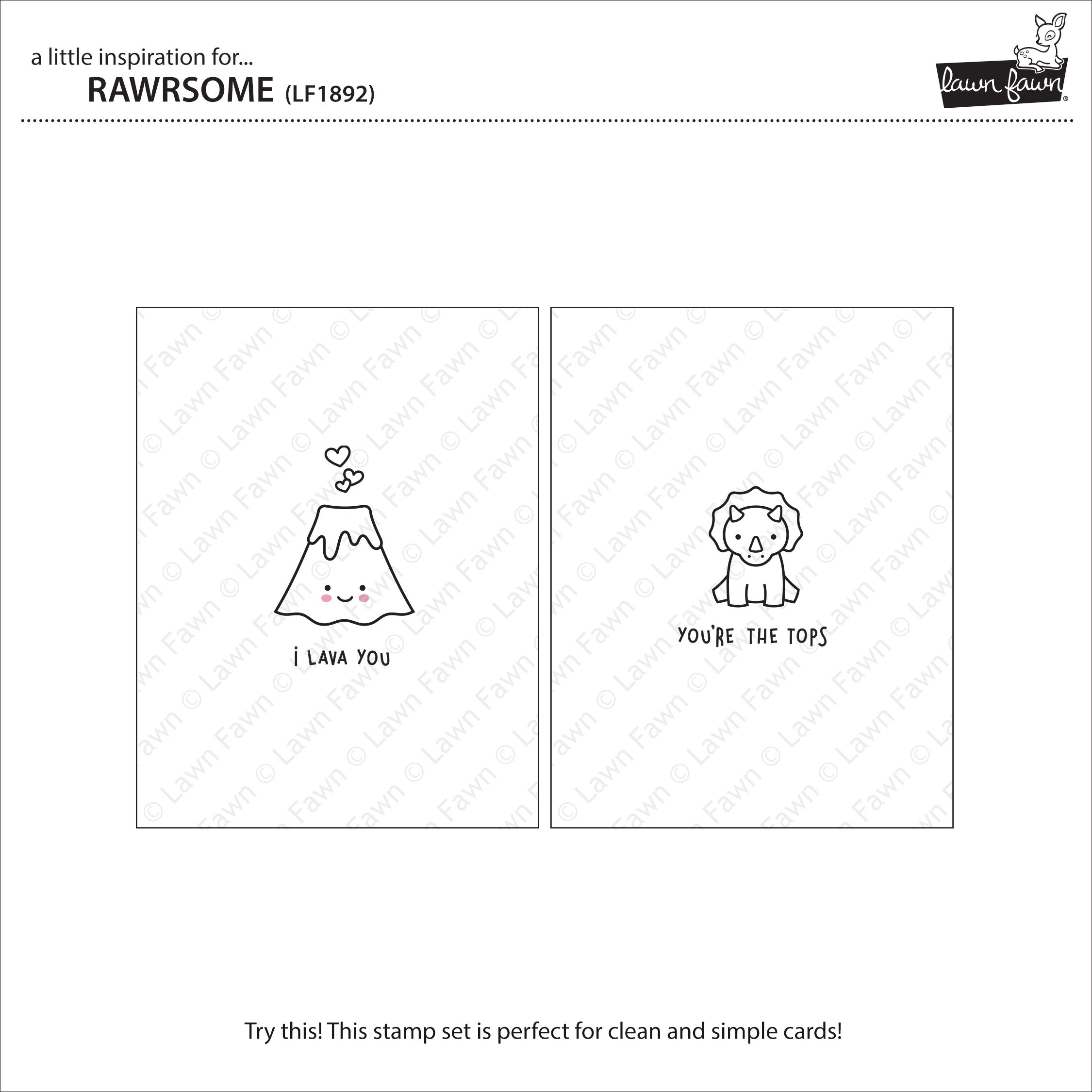 Lawn Fawn RAWRSOME Stamp