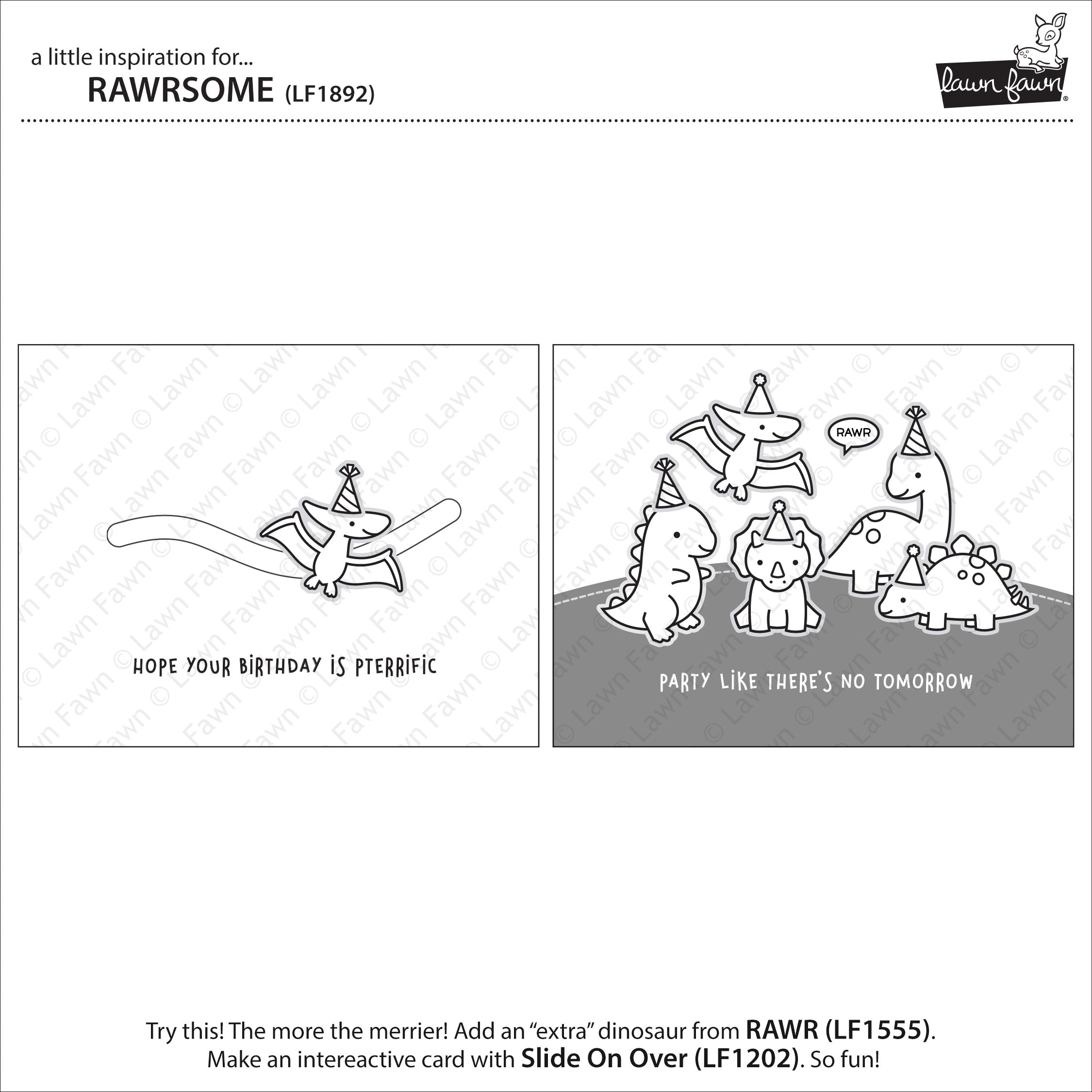 Lawn Fawn RAWRSOME Stamp